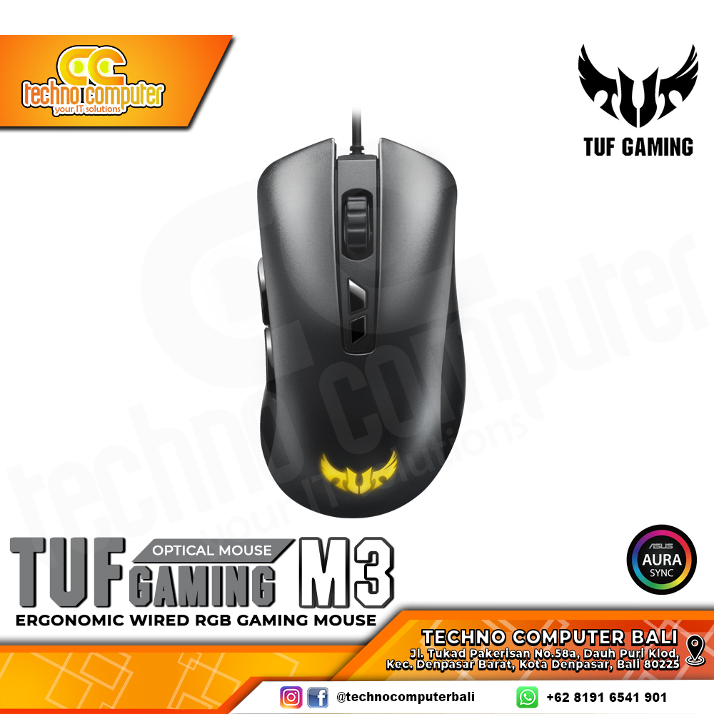 ASUS TUF Gaming M3 Ergonomic RGB - Gaming Mouse