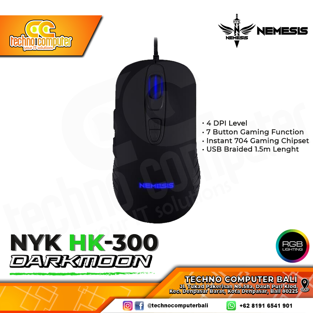 NYK Nemesis HK-300 Darkmoon - Gaming Mouse