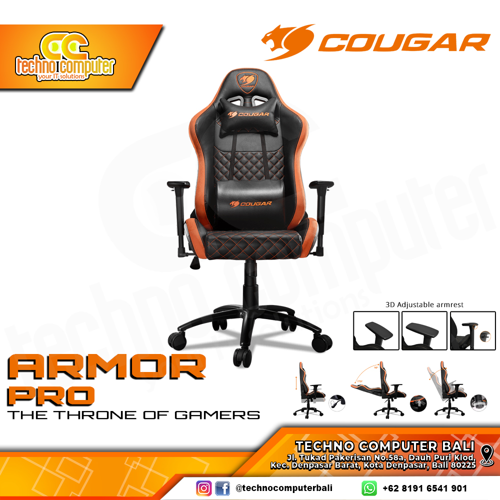 KURSI GAMING COUGAR ARMOR PRO GAMING CHAIR 3D Armrest - ARMOR PRO
