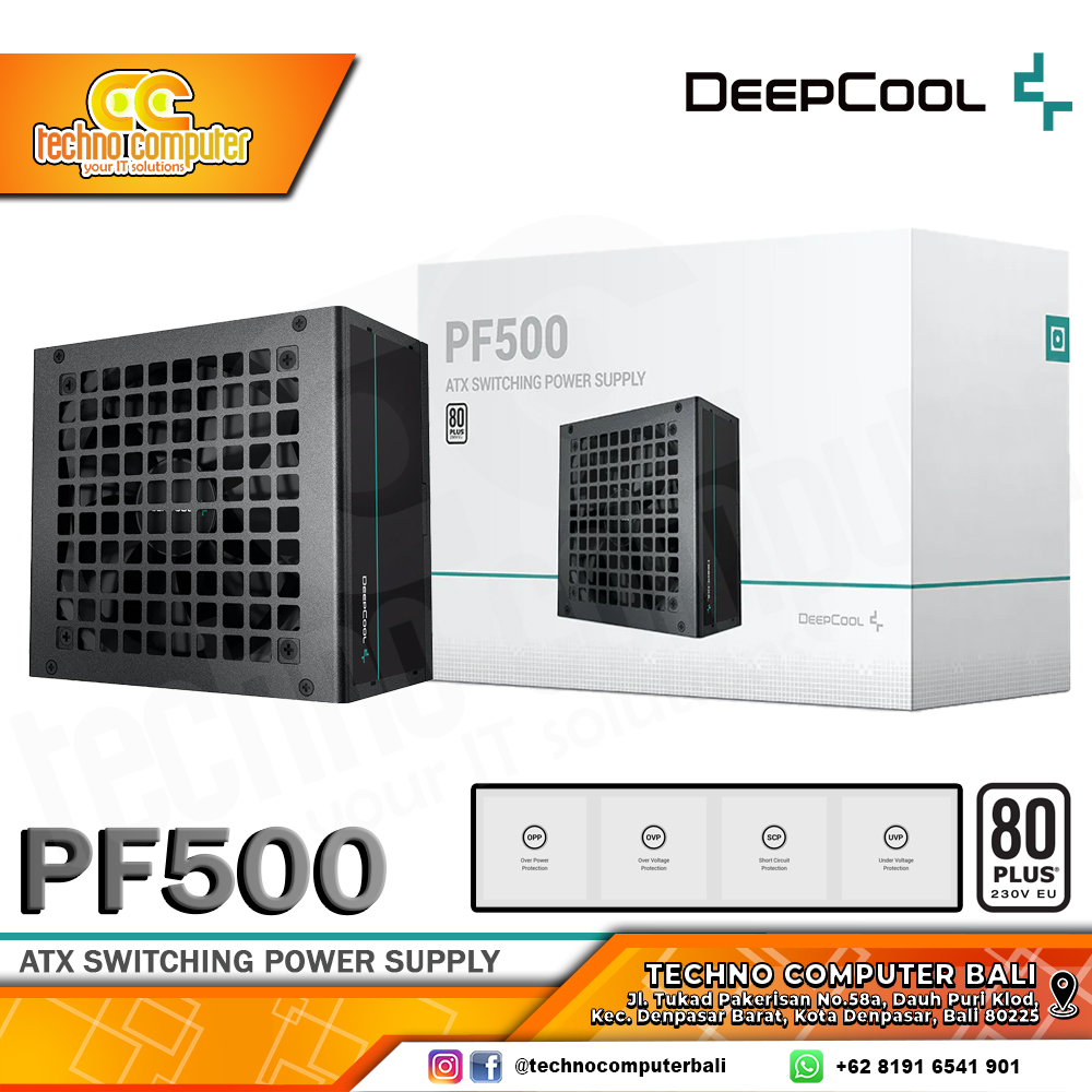 DEEPCOOL PF500 Flat Cable 500W 80+ White - Non Modular