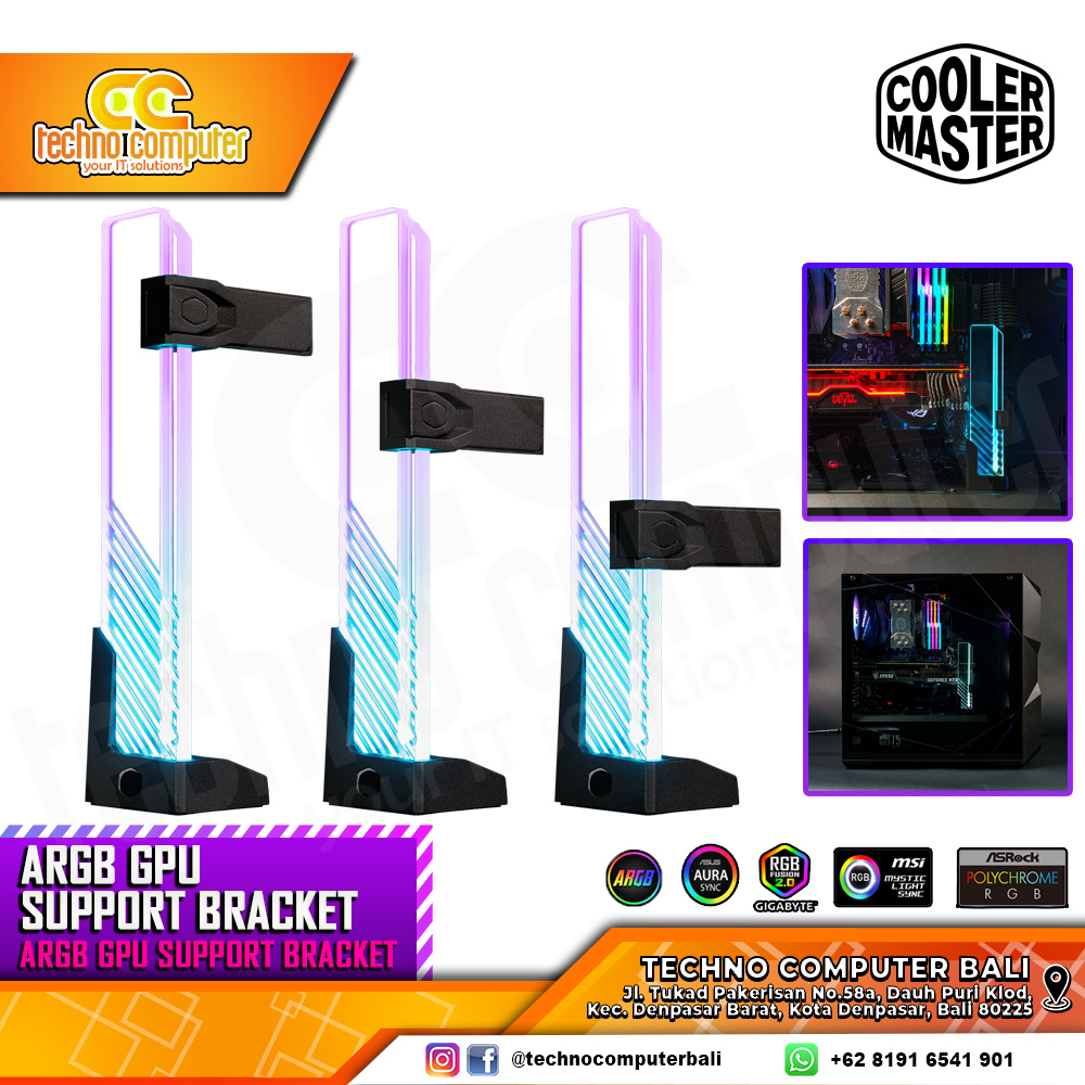 VGA Stand COOLERMASTER MasterAccessory ARGB GPU Support Bracket Holder