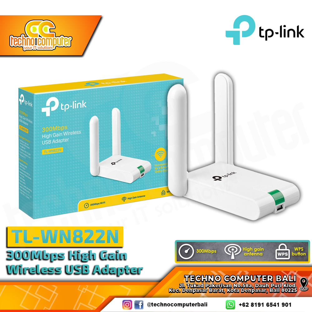 USB WIFI TP-LINK TL-WN822N 300MBPS USB Wi-Fi Receiver Adapter