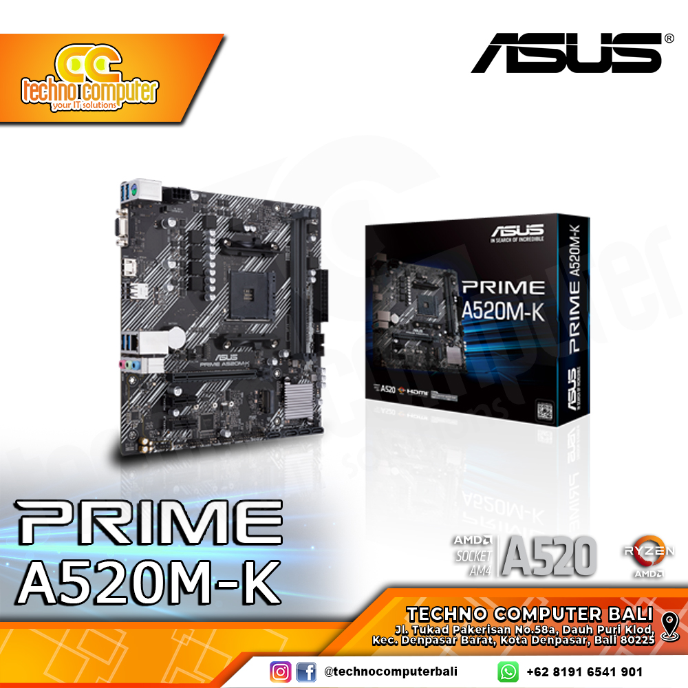 ASUS PRIME A520M-K - mATX, AM4, A520, DDR4
