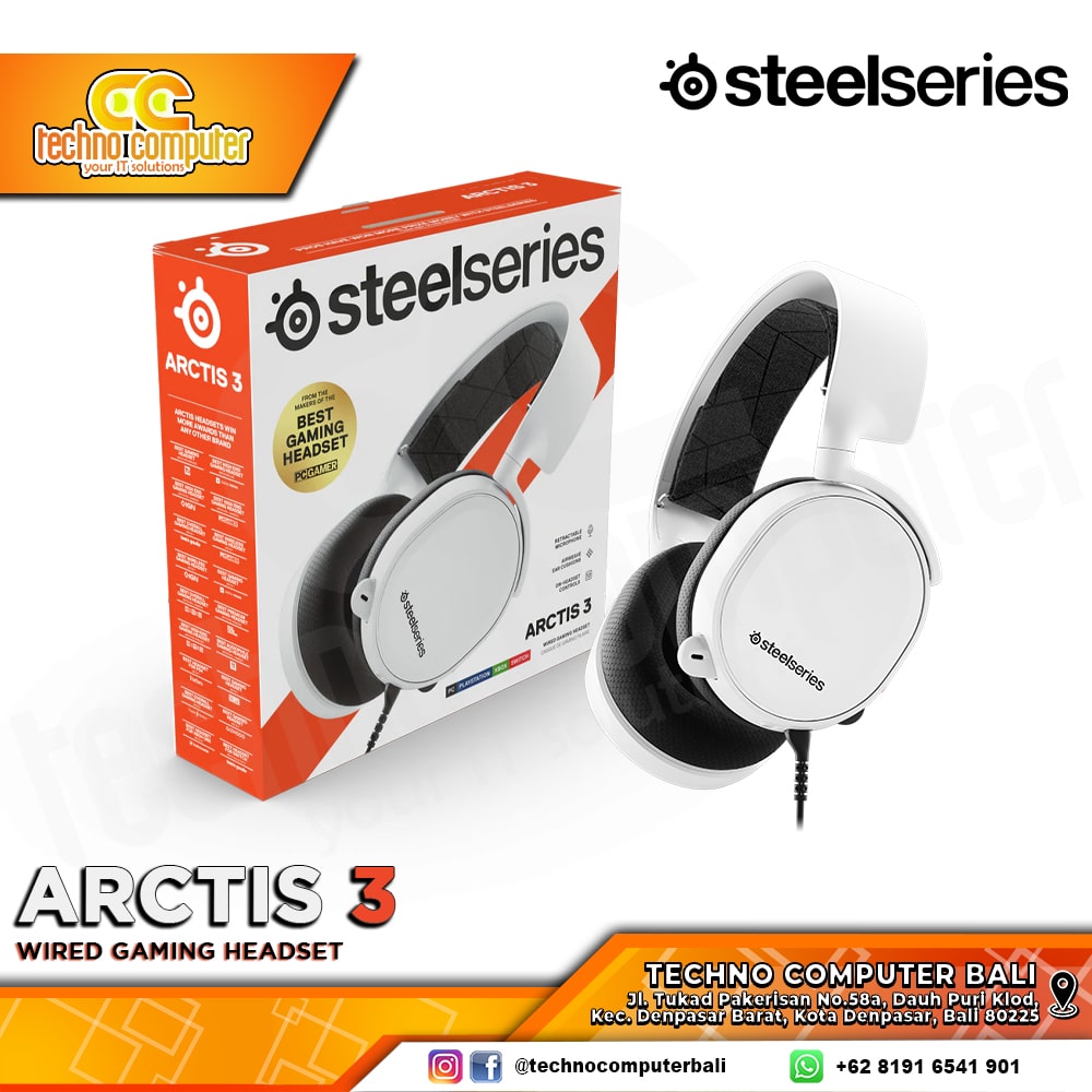 HEADSET STEELSERIES ARCTIS 3 White - Gaming Headset
