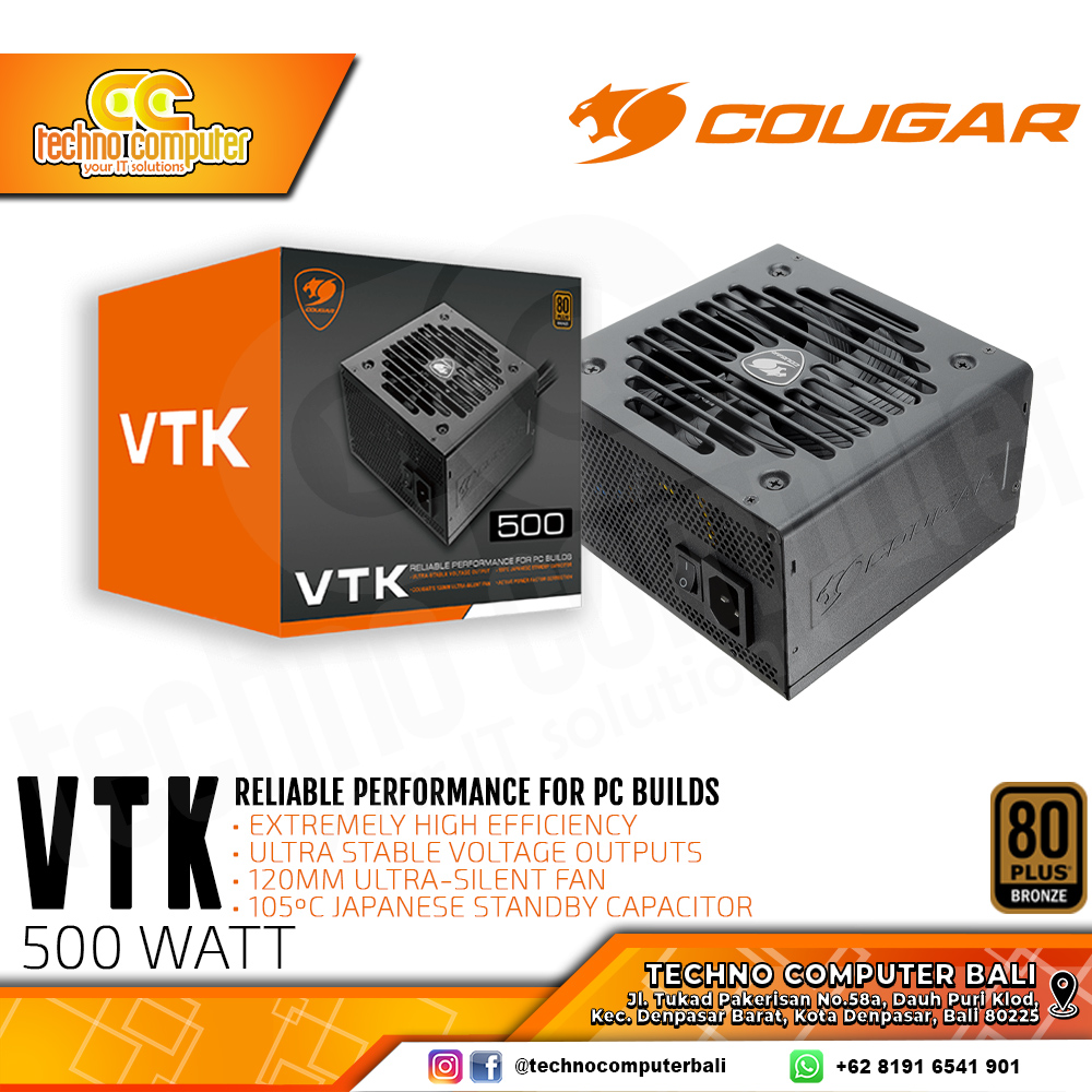 COUGAR VTK500 500W 80+ Bronze - Non Modular