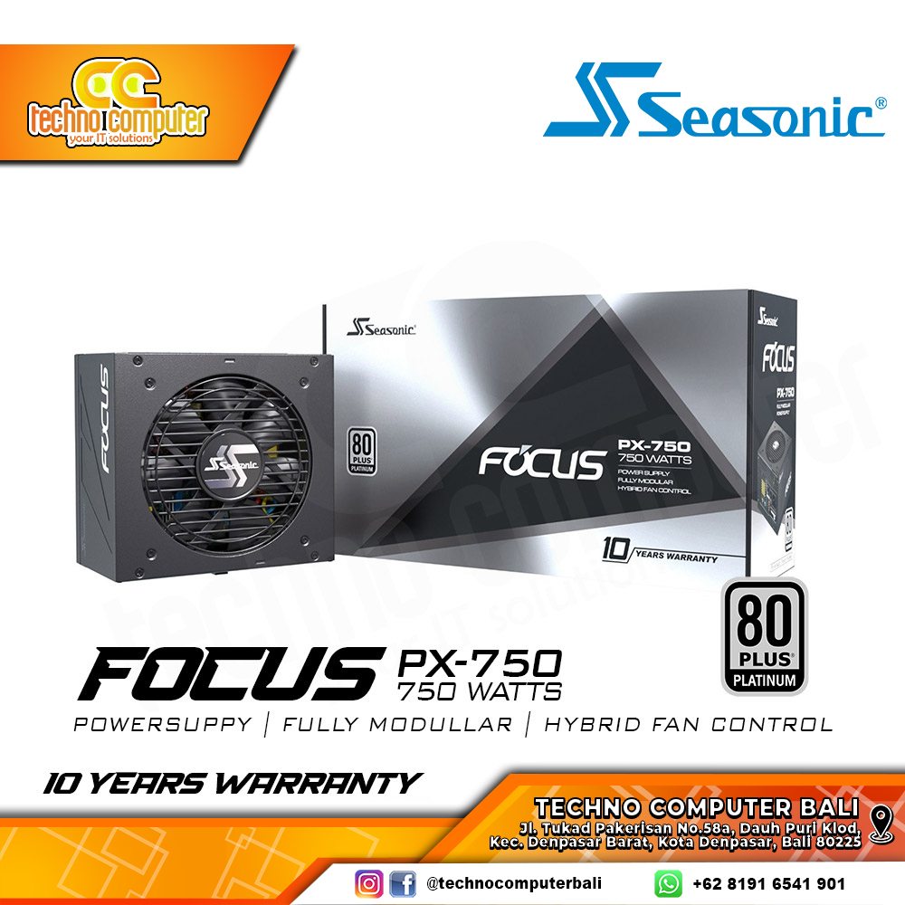 SEASONIC FOCUS PX-750 750W 80+ Platinum - Full Modular