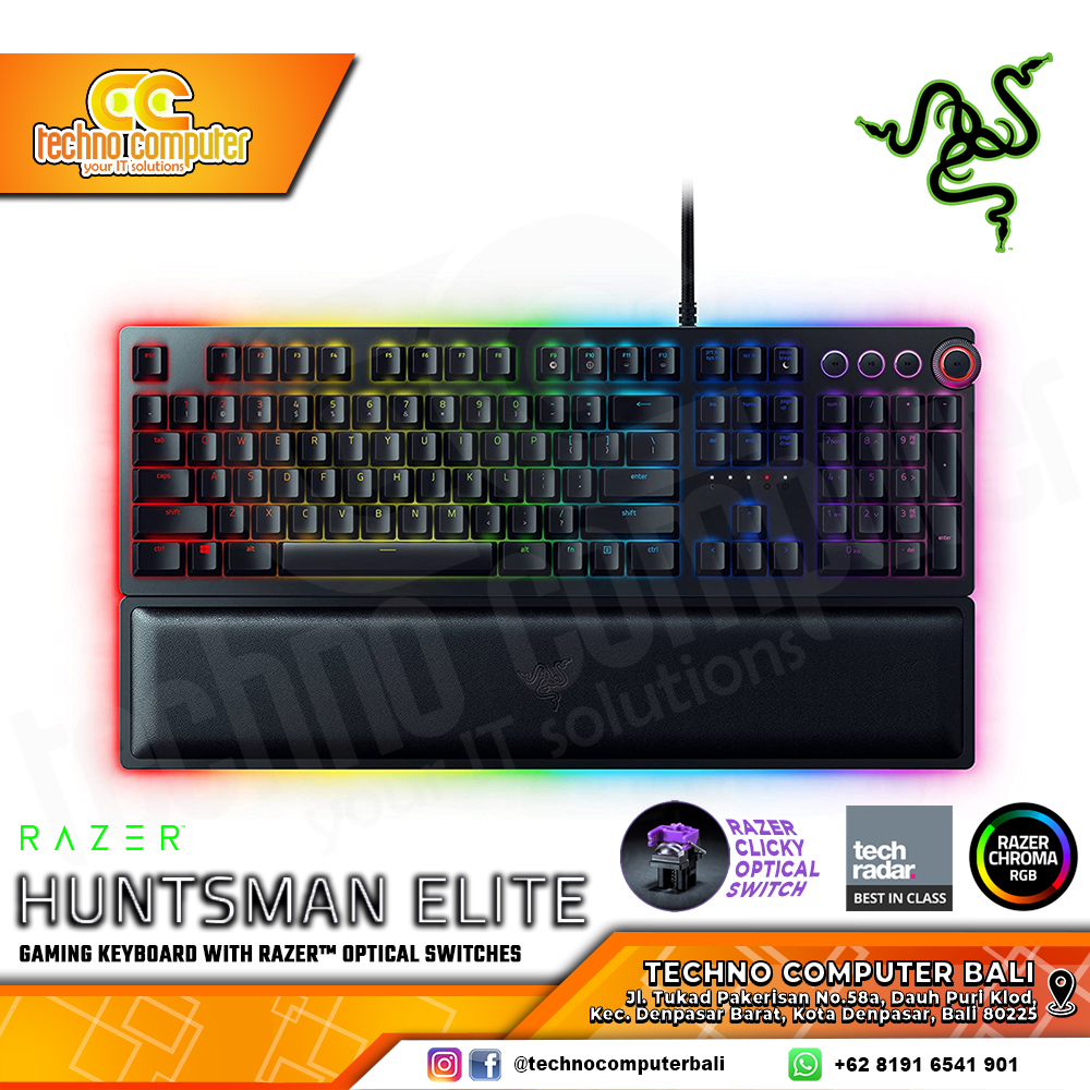RAZER Huntsman Elite - Mechanical Purple Switch - Gaming Keyboard