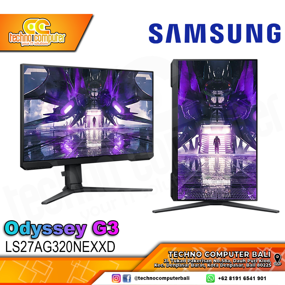 SAMSUNG ODYSSEY G3 LS27AG320NE Gaming Monitor - 27 inch, FHD (1920 x 1080), VA, 165Hz, 1ms, FreeSync