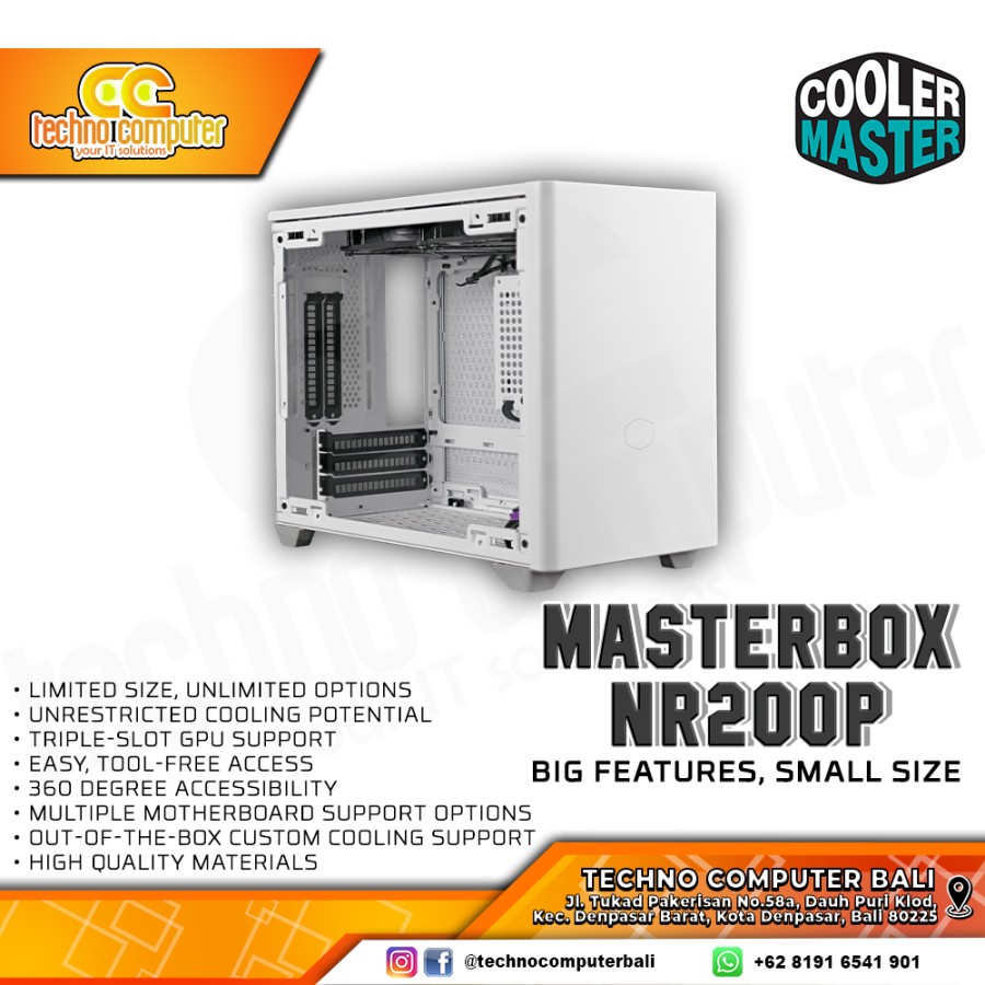CASING COOLERMASTER MASTERBOX NR200P White - Mini Tower ITX Case