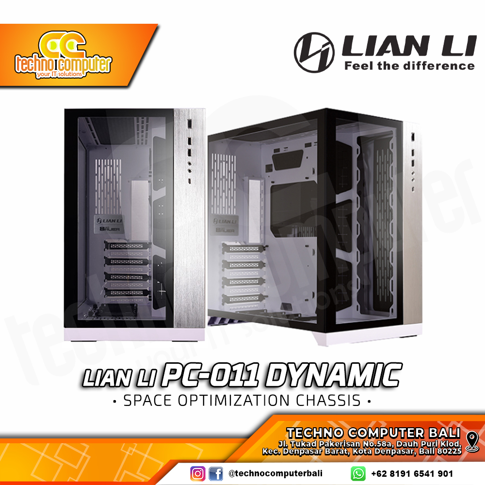 CASING LIAN LI O11 DYNAMIC White - Mid Tower E-ATX Case Tempered Glass