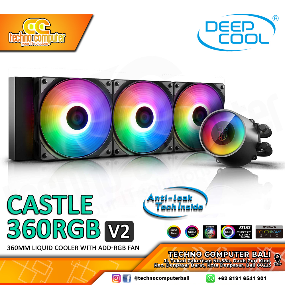 DEEPCOOL CASTLE 360RGB V2 - CPU Cooler - 360mm AIO Liquid Cooler