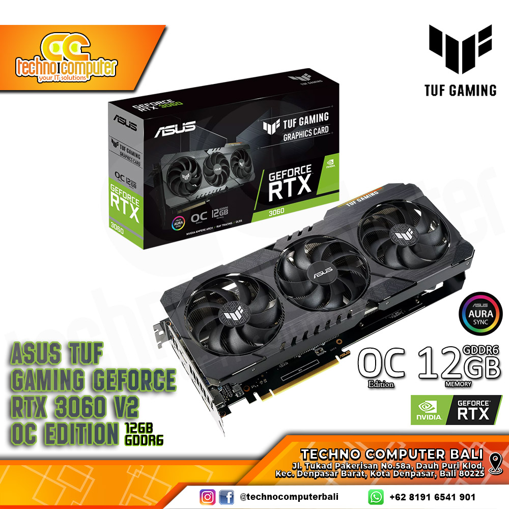 ASUS TUF GAMING NVIDIA GeForce RTX 3060 V2 OC Edition 12GB GDDR6