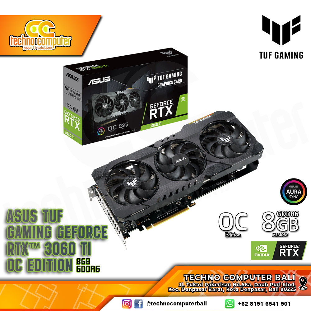 ASUS TUF GAMING NVIDIA GeForce RTX 3060 Ti OC Edition 8GB GDDR6