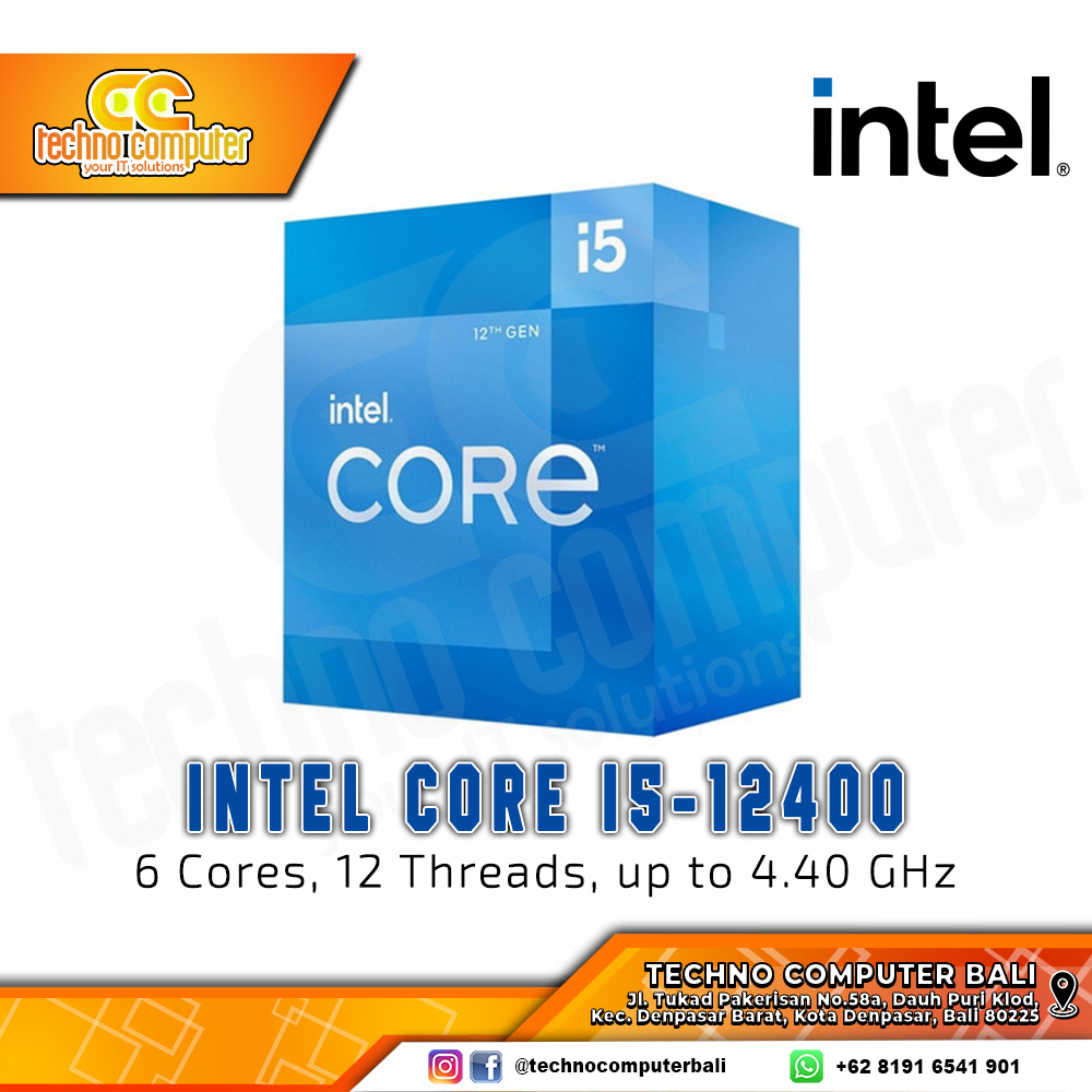 PROCESSOR INTEL CORE I5-12400 - 6 Cores 12 Threads Up to 4.4Ghz - Socket LGA1700