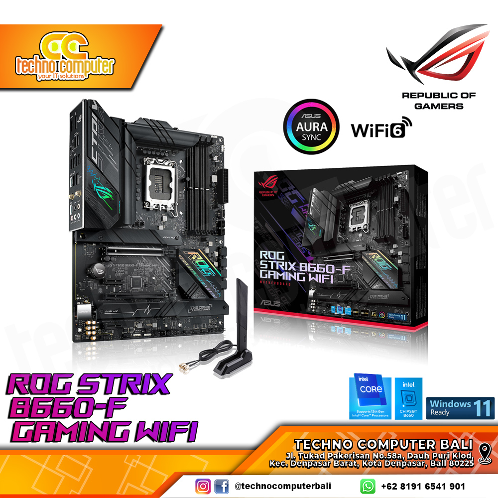 ASUS ROG STRIX B660-F GAMING WIFI - ATX, LGA1700, B660, DDR5