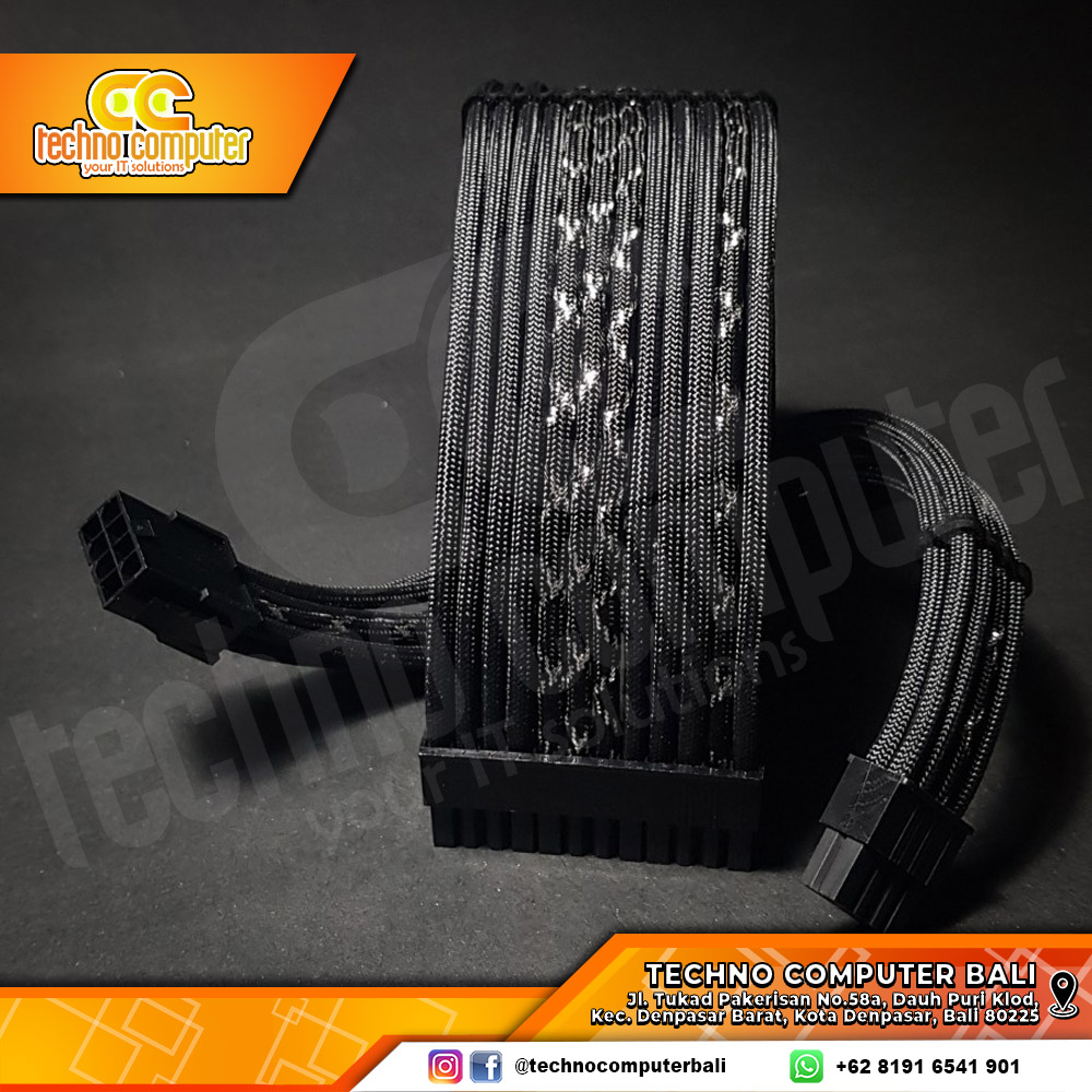 KABEL SLEEVE 24 PIN ATX CUSTOM - BLACK MOONLIGHT