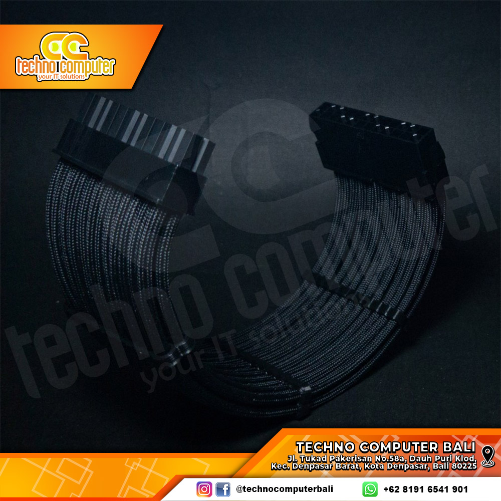 KABEL SLEEVE 8 PIN (6+2) GPU/PCIE CUSTOM - CLASSIC BLACK