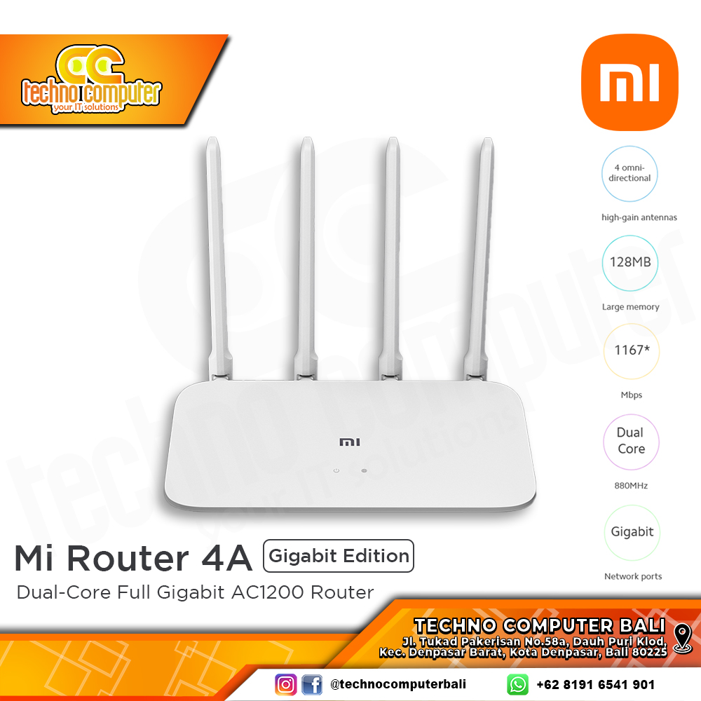 ROUTER XIAOMI MI 4A Gigabit Edition AC1200 Wireless Router