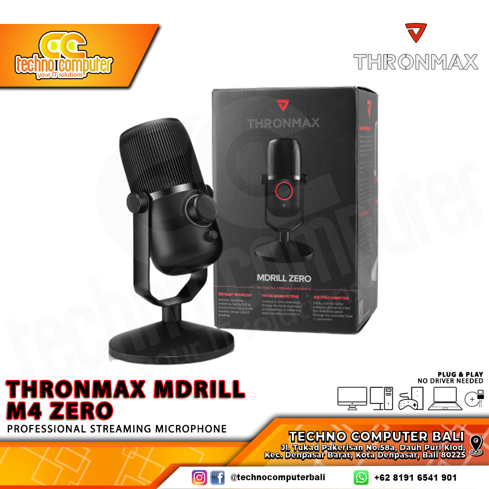 MICROPHONE THRONMAX MDRILL ZERO M4 Jet Black - USB Condenser Microphone
