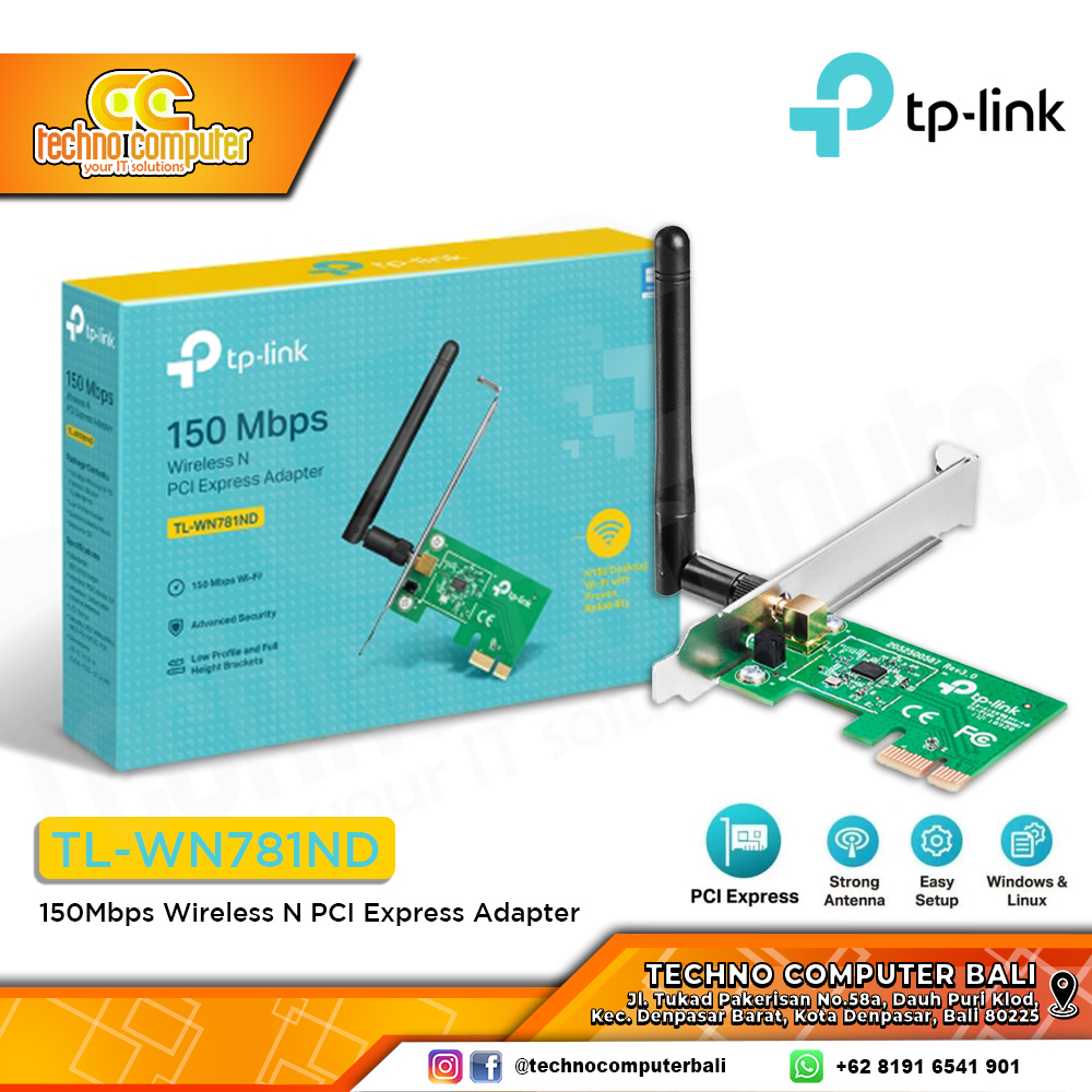 PCI-E WIFI TP-LINK TL-WN781ND 150Mbps Wireless N PCI Express Adapter
