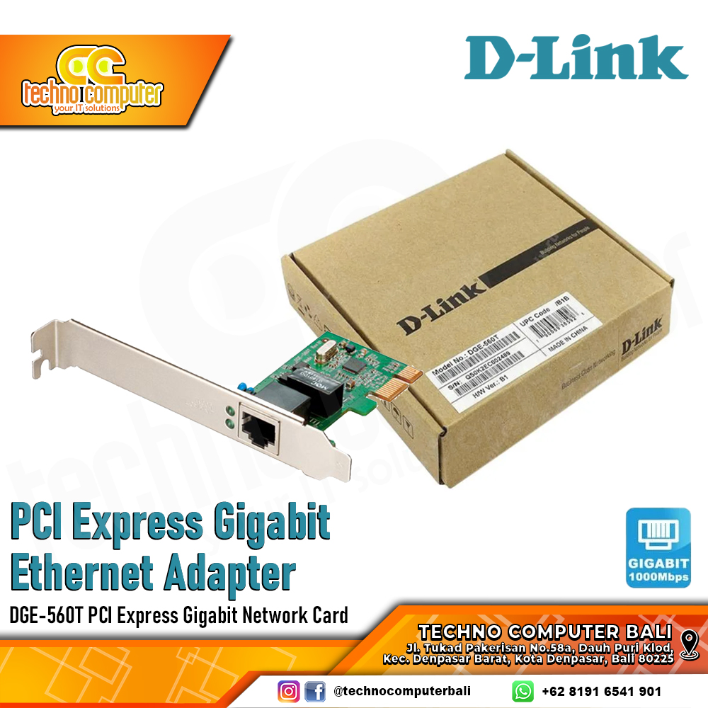 PCI-E LAN CARD D-Link DGE-560T Gigabit Ethernet PCI Express Adapter