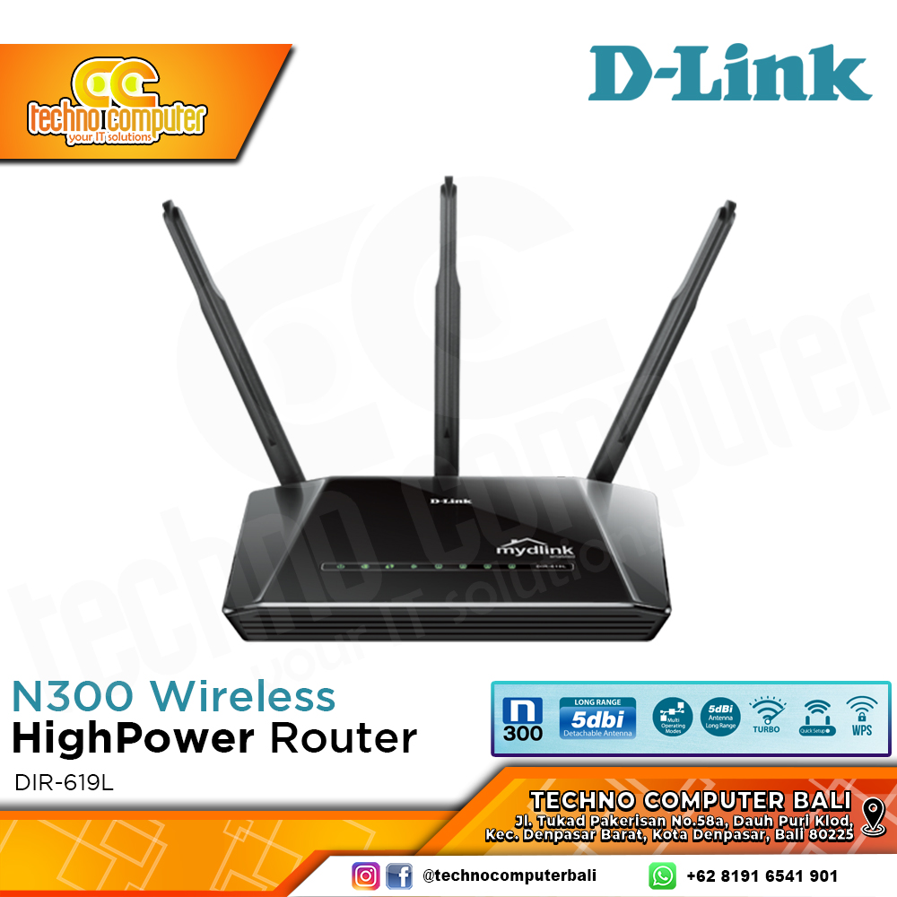ROUTER D-LINK DIR-619L N300 High Power Wireless Router