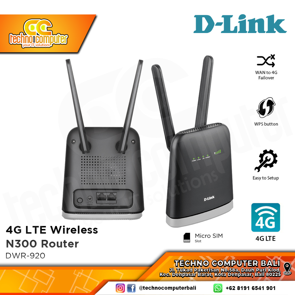 ROUTER D-LINK DWR-920 4G LTE N300 Wireless Router