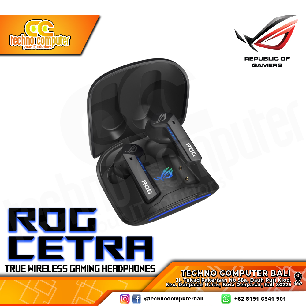 EARPHONE ASUS ROG Cetra True Wireless Gaming Headphones - Gaming Earphone