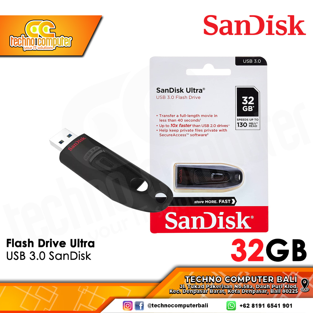 FLASHDISK SANDISK 32GB Ultra USB 3.0 