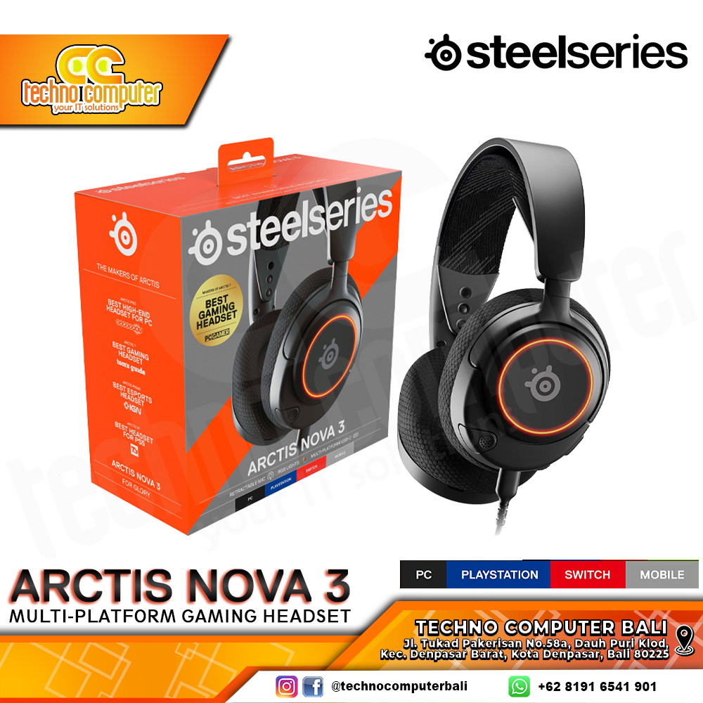 HEADSET STEELSERIES ARCTIS NOVA 3 - Gaming Headset