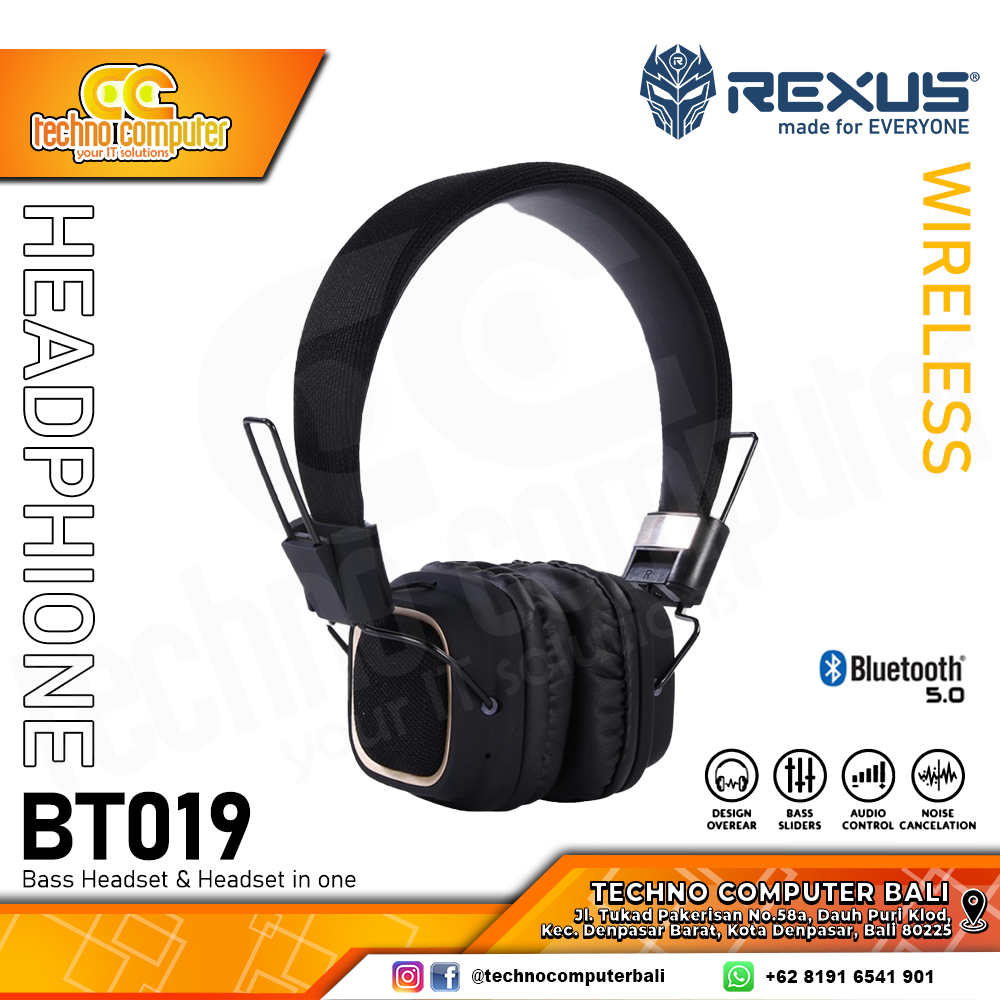 HEADPHONE REXUS BT019 Wireless - Headphone
