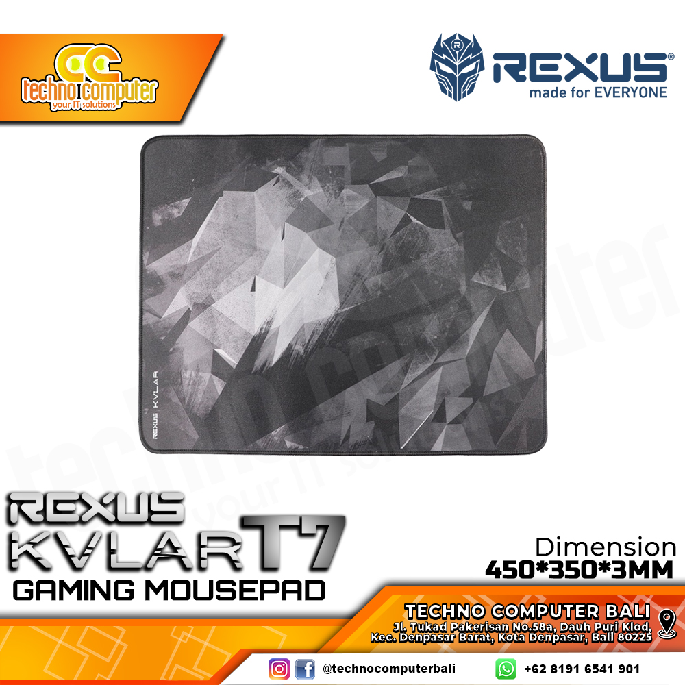 MOUSEPAD REXUS KVLAR T7 Speed L (450 x 350 x 3 mm) - Gaming Mousepad