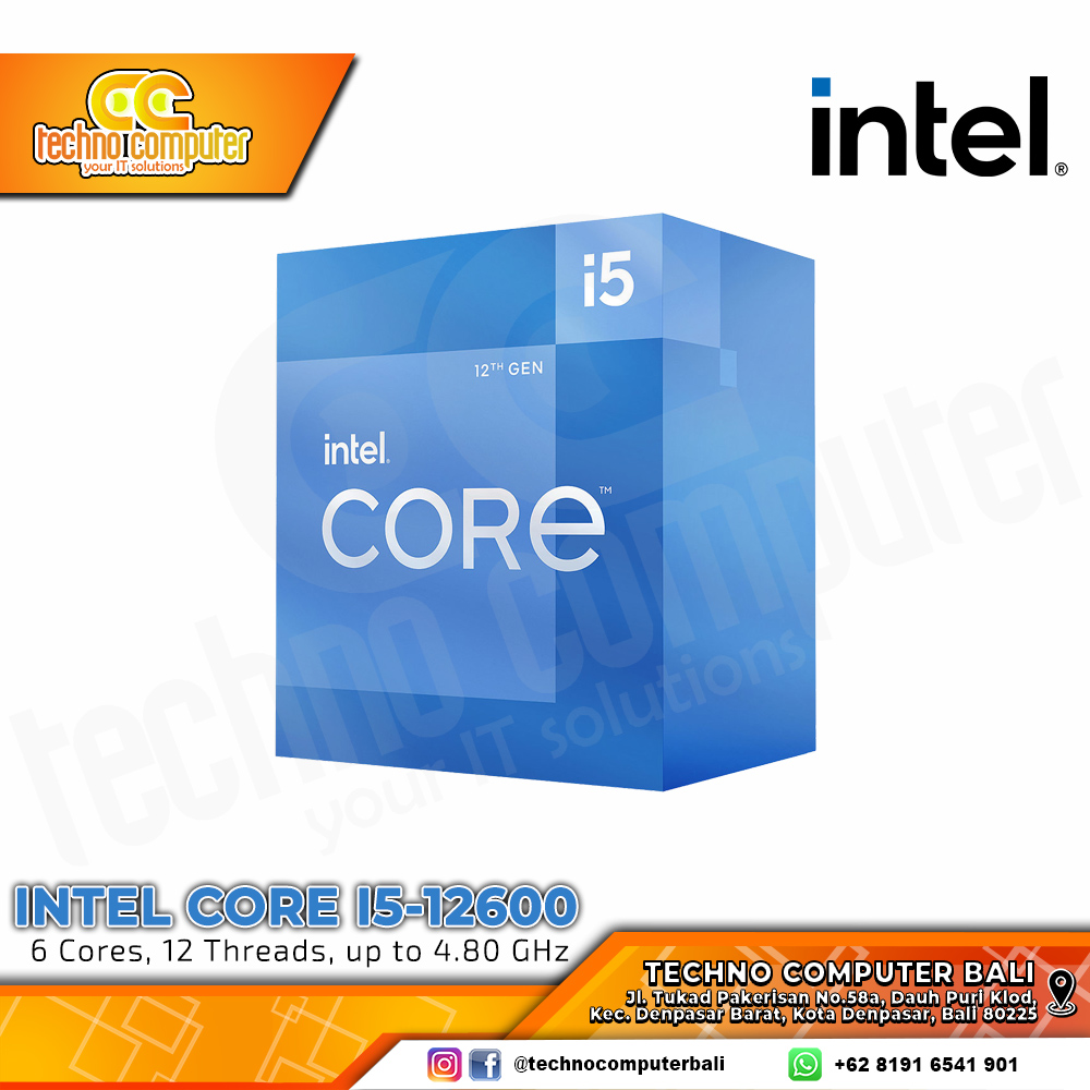 PROCESSOR INTEL CORE I5-12600 - 4 Cores 8 Threads Up to 4.8Ghz - Socket LGA1700