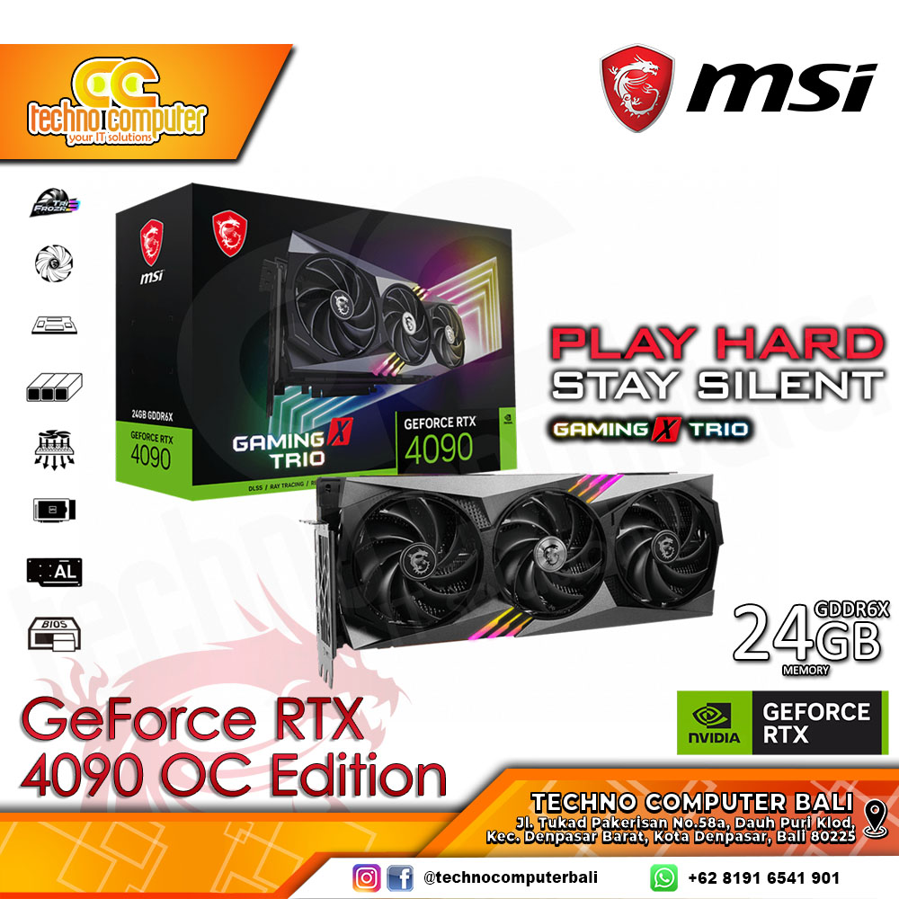 MSI NVIDIA GeForce RTX 4090 GAMING X TRIO 24GB GDDR6X