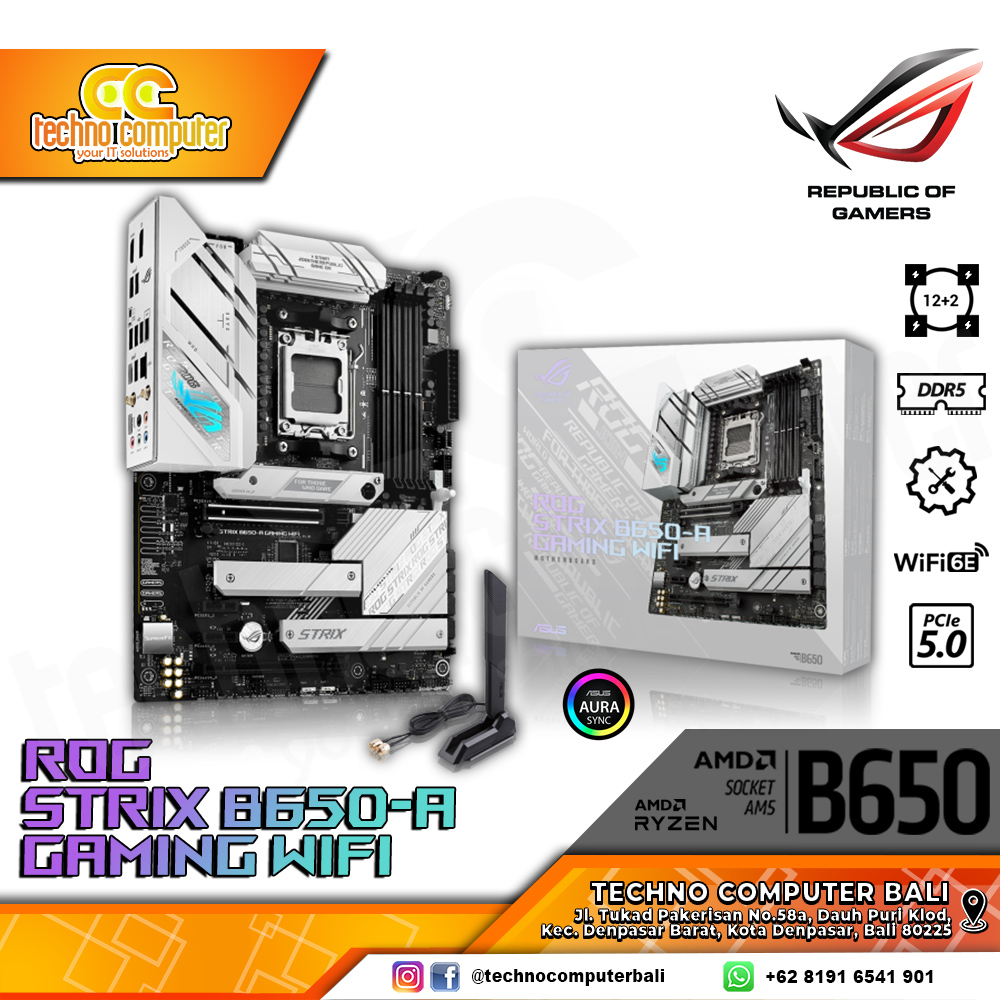 ASUS ROG STRIX B650-A GAMING WIFI - ATX, AM5, B650, DDR5