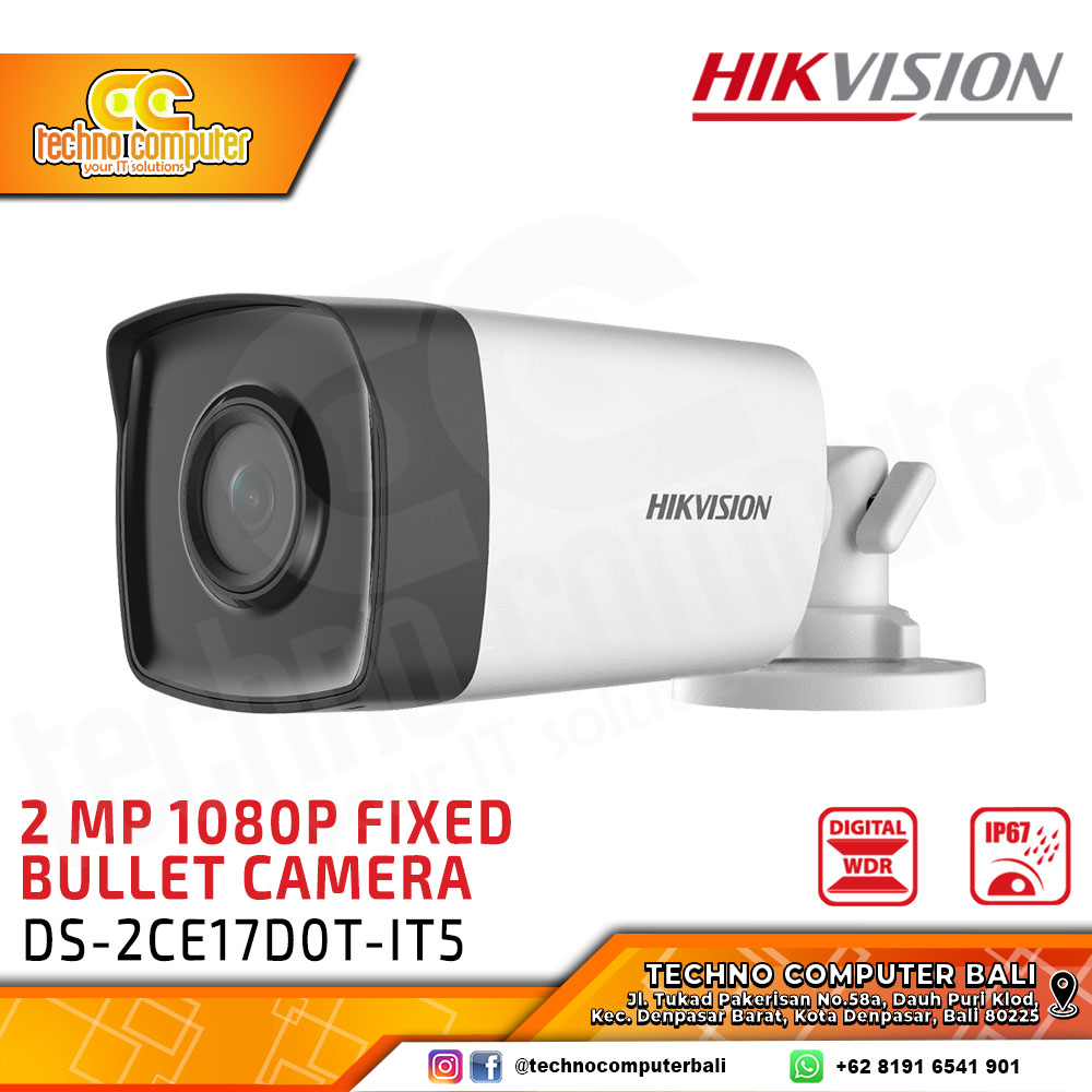 HIKVISION DS-2CE17D0T-IT5F 2MP 1080P OUTDOOR Camera CCTV