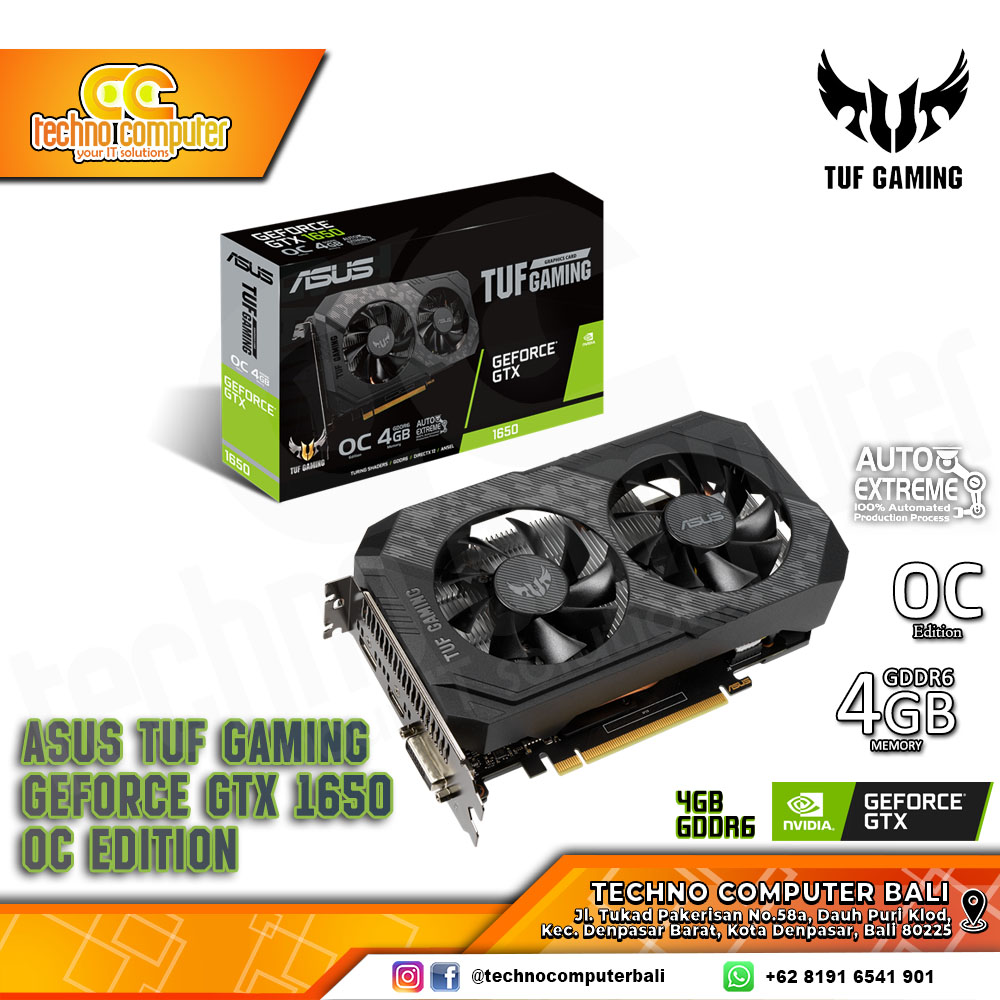 ASUS TUF GAMING NVIDIA GeForce GTX 1650 OC Edition 4GB GDDR6
