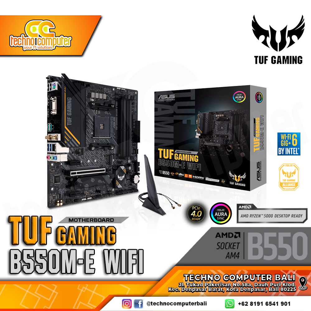 ASUS TUF GAMING B550M-E WIFI - mATX, AM4, B550, DDR4