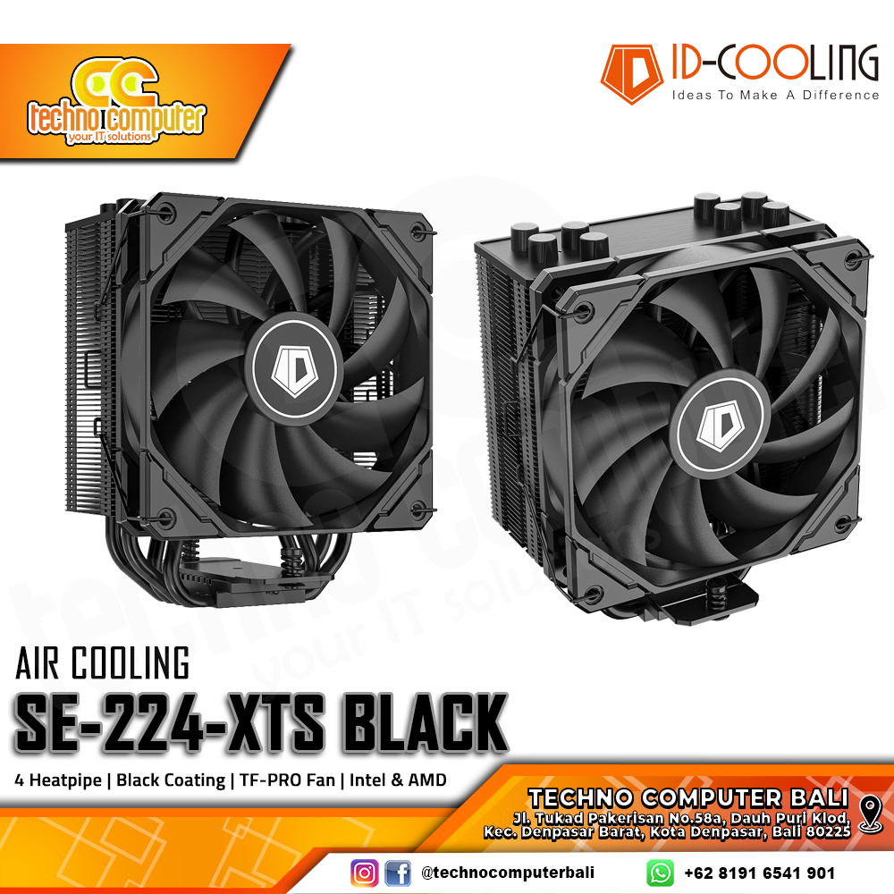 ID-COOLING SE-224-XTS Black - CPU Cooler - 120mm Air Cooler