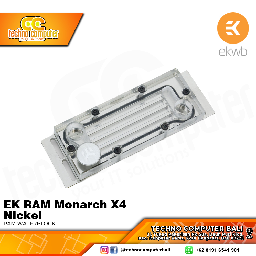 EKWB EK-RAM Monarch X4 - Nickel Plexi - RAM WATER BLOCK