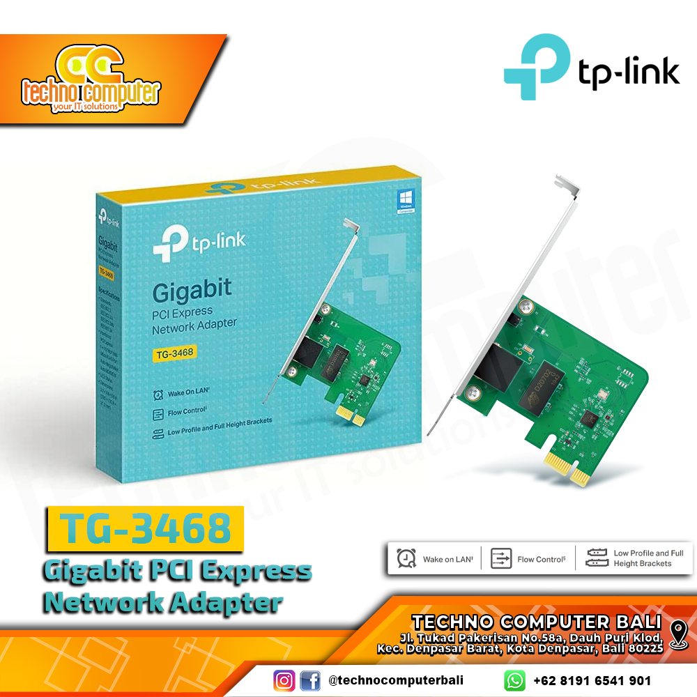 PCI-E LAN CARD TP-LINK TG-3468 Gigabit Ethernet PCI Express Adapter