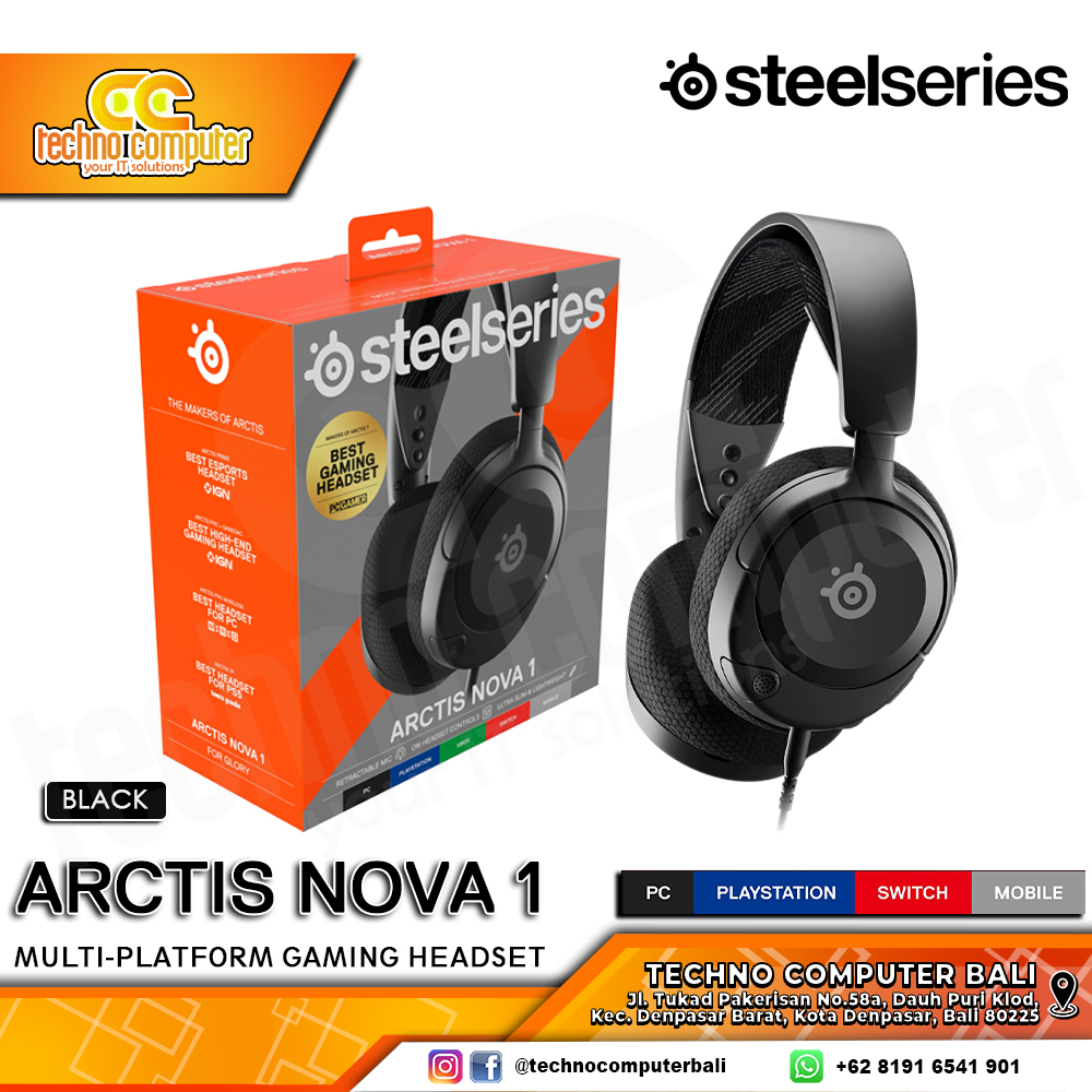 HEADSET STEELSERIES ARCTIS NOVA 1 Black - Gaming Headset