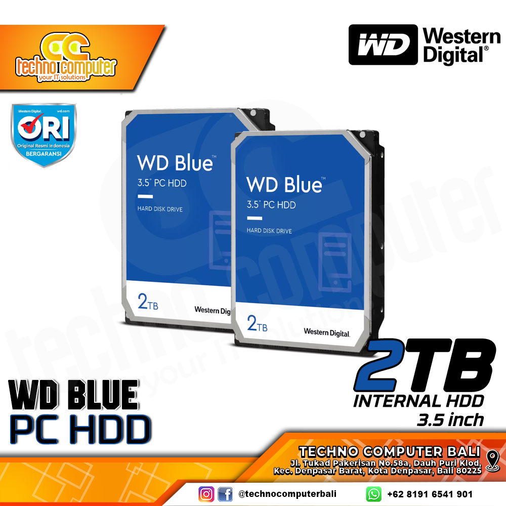 HDD INTERNAL PC 3.5 inch WD BLUE 2TB
