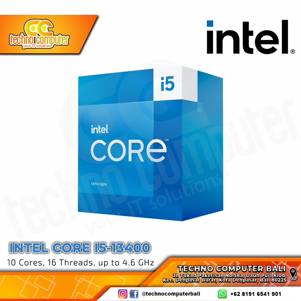 PROCESSOR INTEL CORE I5-13400 - 10 Cores 16 Threads Up to 4.6GHz - Socket LGA1700
