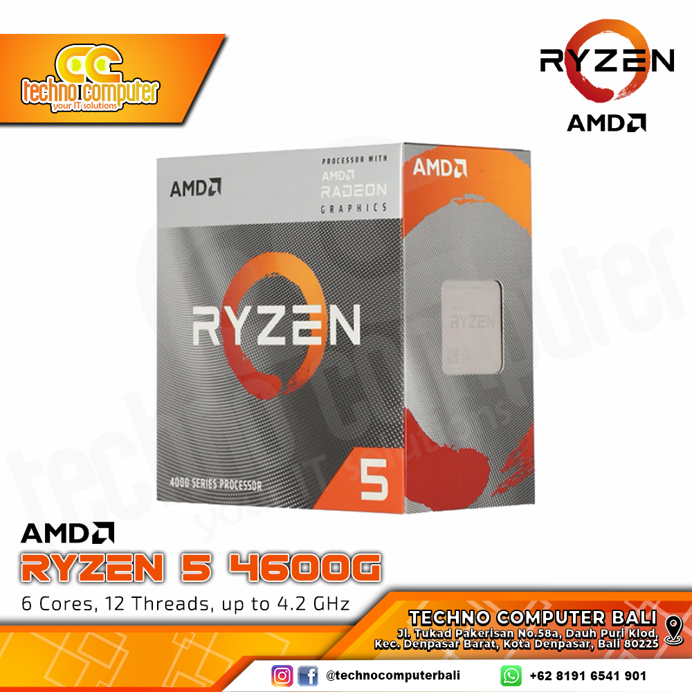 PROCESSOR AMD RYZEN 5 4600G - 6 Core 12 Threads Up to 4.2Ghz - Socket AM4