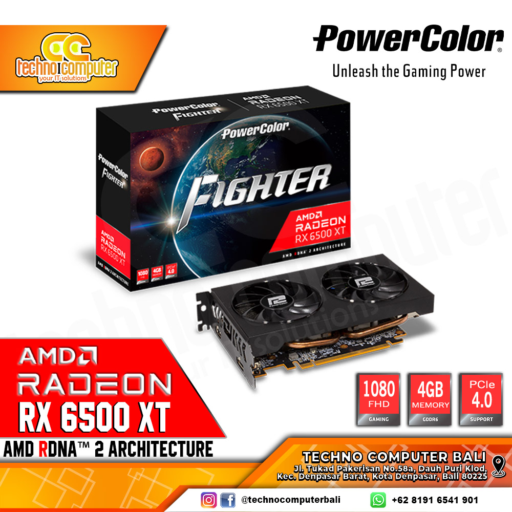 POWERCOLOR AMD Radeon RX 6500 XT FIGHTER 4GB GDDR6