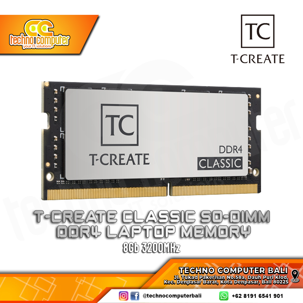 SODIMM DDR4 TEAM T-CREATE CLASSIC 8GB (1x8GB) Single 3200MHz