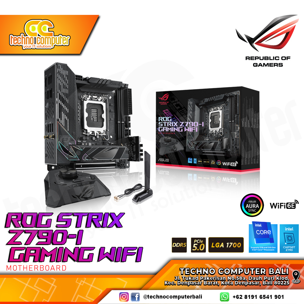 ASUS ROG STRIX Z790-I GAMING WIFI - mITX, LGA1700, Z790, DDR5