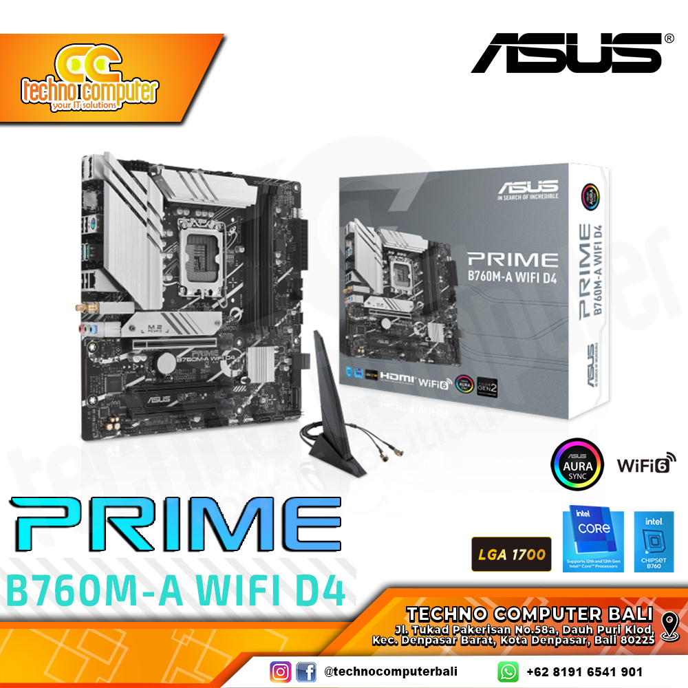 ASUS PRIME B760M-A WIFI D4 - mATX, LGA1700, B760, DDR4