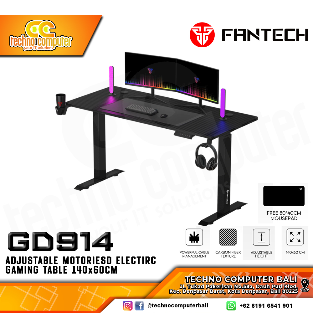 MEJA GAMING FANTECH GD914 GAMING DESK With Electric Adjustable Height